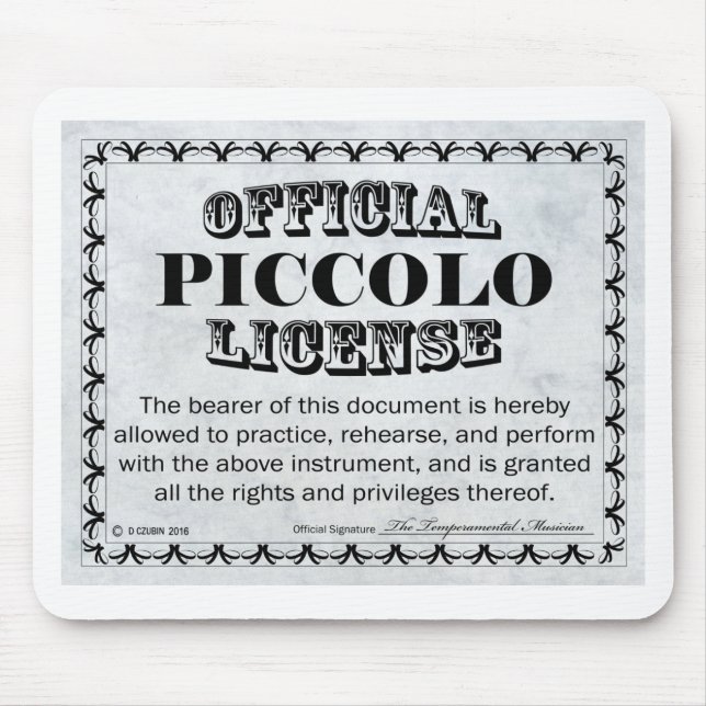 Piccolo-Lizenz Mousepad (Vorne)
