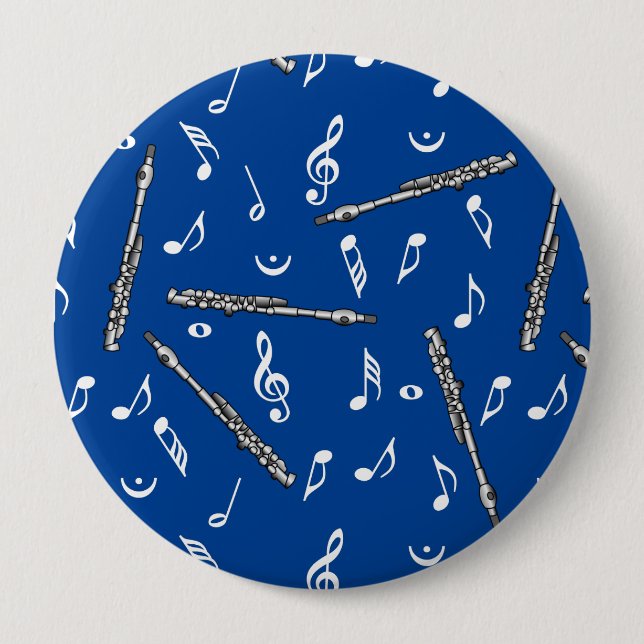 Piccolo Musiknote Pattern Button (Vorderseite)