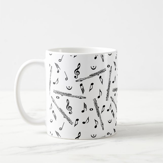 Piccolo Musiknote Pattern Kaffeetasse (Links)