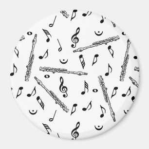 Piccolo Musiknote Pattern Magnet