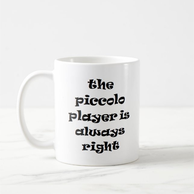 Piccolo Player immer richtig Kaffee Tasse (Links)