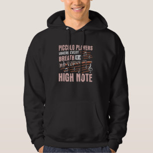 Piccolo Spieler, bei denen jeder Atem ein hohes An Hoodie