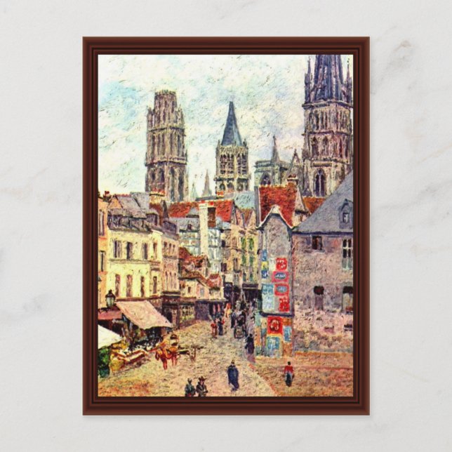 Picerie Rouen, von Pissarro Camille Postkarte (Vorderseite)