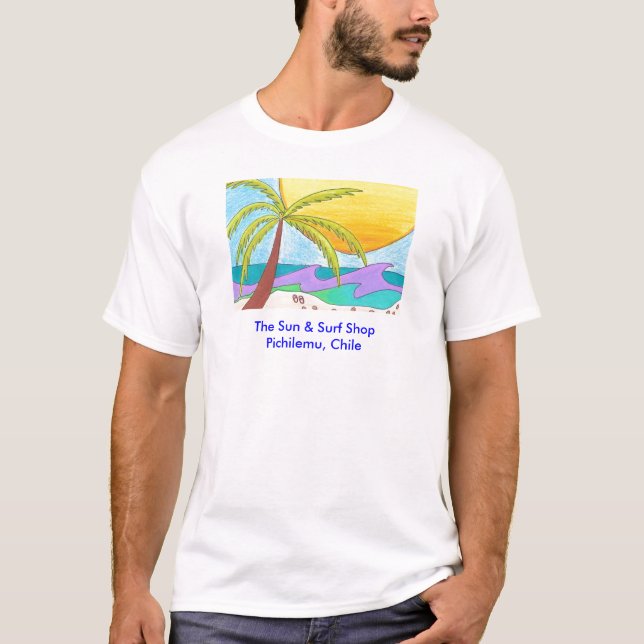 Pichilemu Brandungs-Geschäft T-Shirt (Vorderseite)