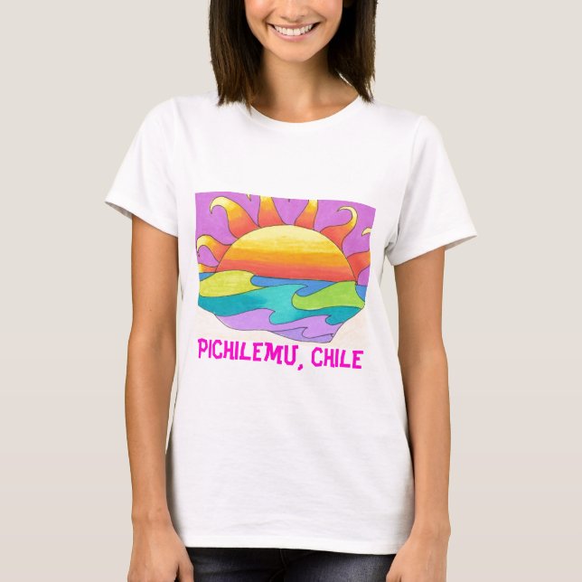 Pichilemu Brandungs-Geschäftst-shirts für Frauen T-Shirt (Vorderseite)