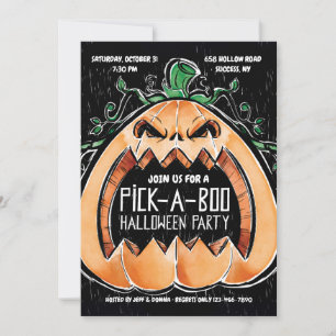 Pick-A-Boo-Halloween-Party Einladung