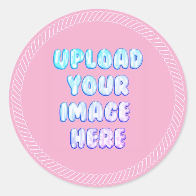 Pick Classic Round Sticker with a Business Logo (Vorderseite)