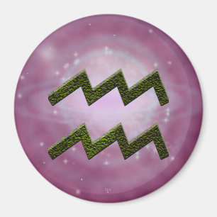 Pick Color Aquarius Zodiac Astrologisches Zeichen Magnet
