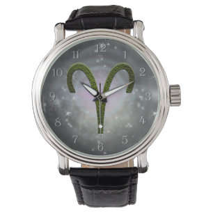 Pick Color Aries Zodiac Astrologisches Zeichen Armbanduhr