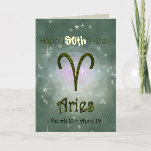 Pick Color Aries Zodiac Astrologisches Zeichen Karte