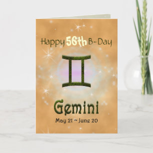 Pick Color Gemini Zodiac Astrologisches Zeichen Karte