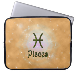 Pick Color Pisces Zodiac Astrologisches Zeichen Laptopschutzhülle