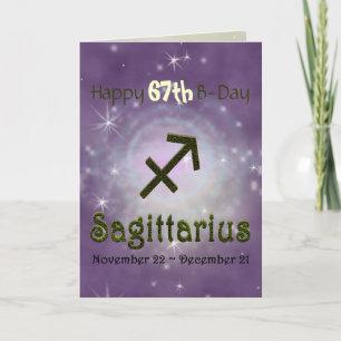 Pick Color Sagittarier Zodiac Astrologisches Zeich Karte