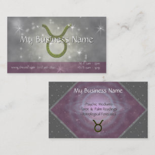 Pick Color Taurus Zodiac Astrologisches Zeichen Visitenkarte