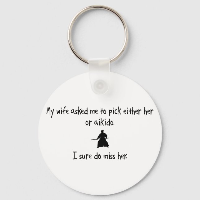 Pick-Ehefrau oder Aikido Schlüsselanhänger (Vorderseite)