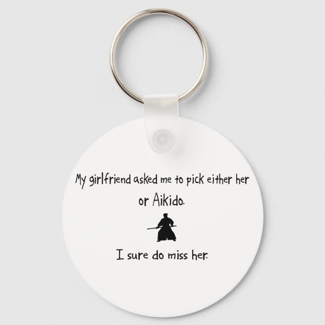 Pick Girlfriend oder Aikido Schlüsselanhänger (Vorderseite)