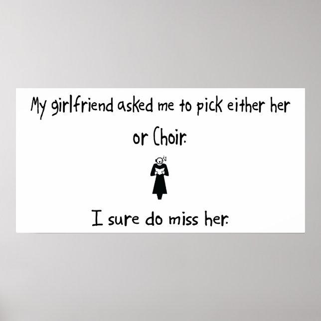 Pick Girlfriend oder Choir Poster (Vorne)