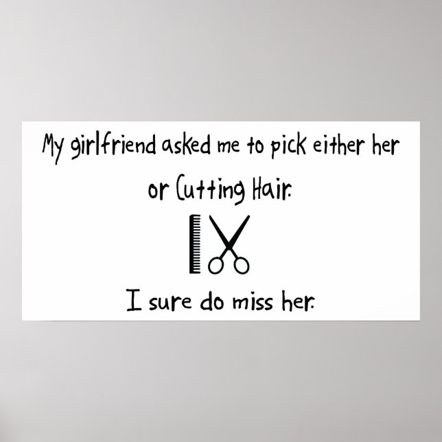 Pick Girlfriend oder Cutting Hair Poster (Vorne)