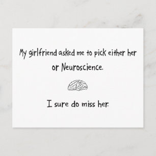 Pick Girlfriend oder Neuroscience Postkarte