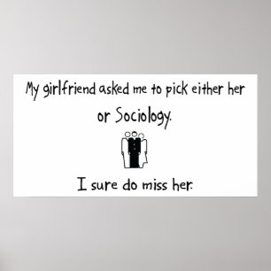 Pick Girlfriend oder Soziologie Poster