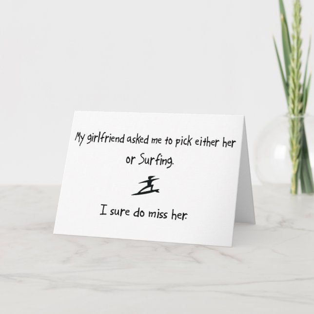 Pick Girlfriend or surfing Karte (Vorderseite)