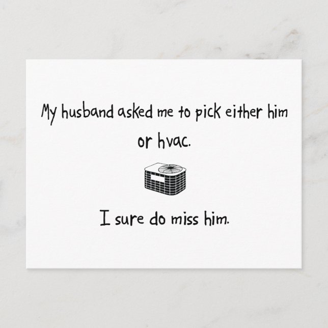 Pick Husband oder HVAC Postkarte (Vorderseite)