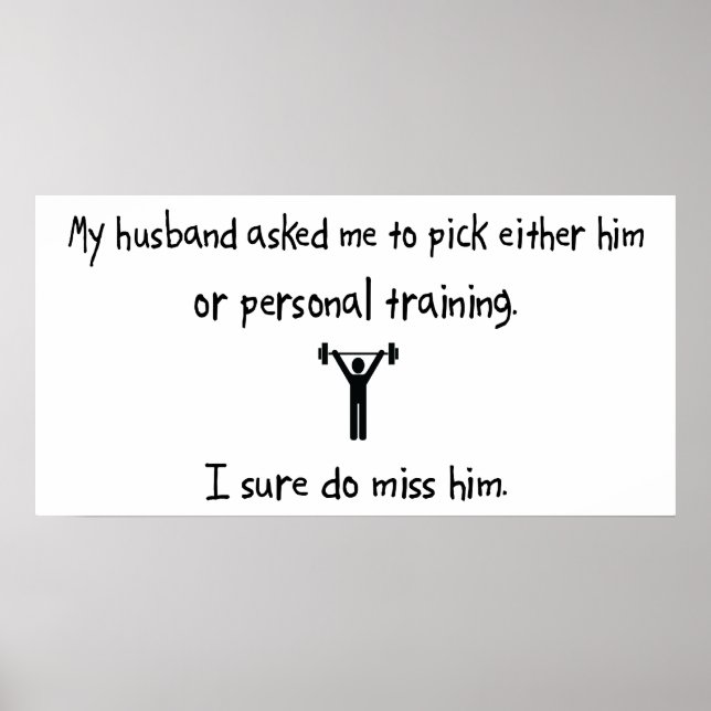 Pick Husband or Personal Training Poster (Vorne)