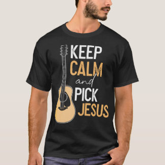 Pick Jesus Christlich Bass Gitarre Musiker T T-Shirt