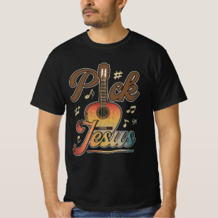 Pick Jesus Music Pastor Osterklassische Gitarre Ch T-Shirt