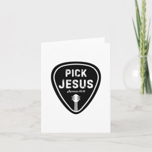 Pick Jesus T Shirt Romans 10_13 Christlich Guitar Karte