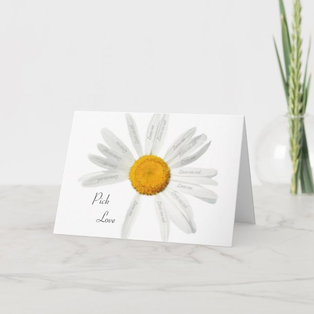 Pick Liebe Daisy Feiertagskarte (Vorderseite)