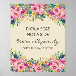 Pick-Platz nicht Seite farbenfrohe Wildblumen Hoch Poster