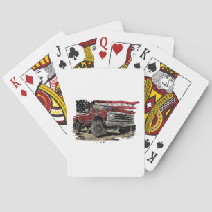 Pick-up-Truck der ersten Generation, alter Truck, Spielkarten