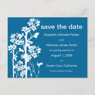 PICK-YOUR-FARBEN Save the Date japanischer Blumenk Ankündigungspostkarte