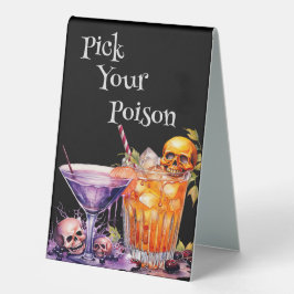 Pick your Poison Drink Sign Tischaufsteller