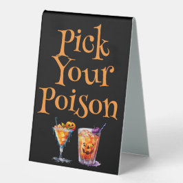 Pick your Poison Drink Sign Tischaufsteller