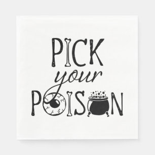 Pick Your Poison, Hexen-Thema Halloween Serviette