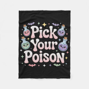Pick your Poison Poison Flaschen Gothic Halloween Fleecedecke