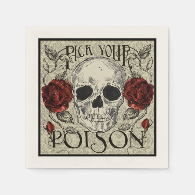 Pick your Poison Skull Napkins Serviette (Vorderseite)