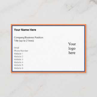 Picked Mango und Deep Blue Online-Biz-Logo Visitenkarte