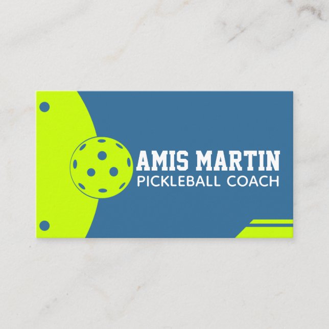 Pickelball Coach Business Card Visitenkarte (Vorderseite)