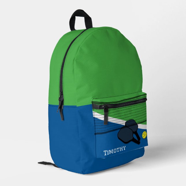 Pickelball Personalisiert Bedruckter Rucksack (Rückseitige Ecke links)