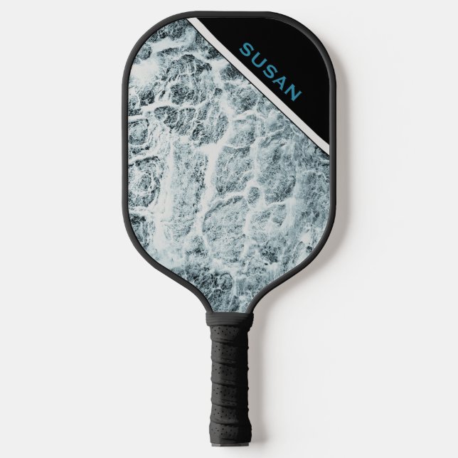 Pickelball "Wood WhiteTurquoise" Pickleball Paddle (Vorderseite)