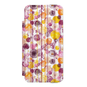 Pickeliges gestreiftes weißes Muster Incipio Watson™ iPhone 5 Geldbörsen Hülle