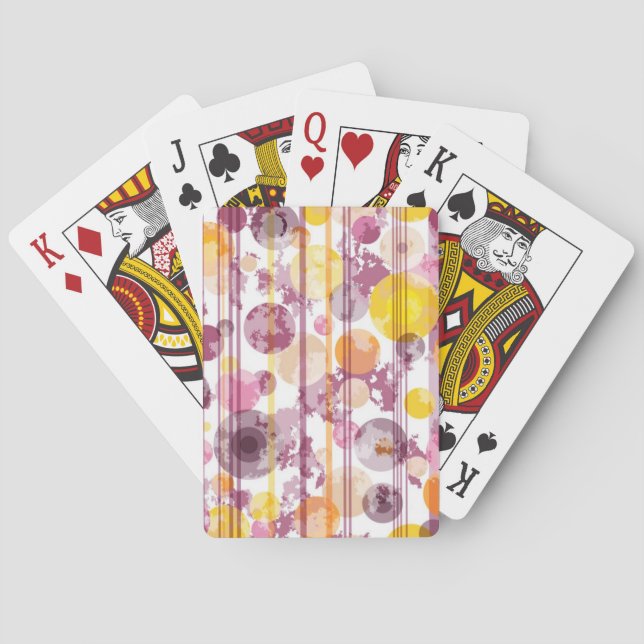 Pickeliges gestreiftes weißes Muster Spielkarten (Rückseite)