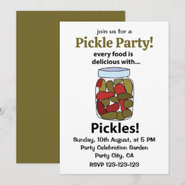 Pickeln Jedes Essen ist köstlich mit Pickles Einladung