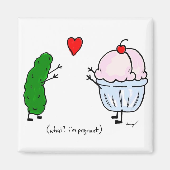 Pickeln Lieben Eiscreme Magnet (Vorne)
