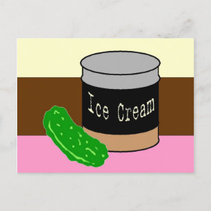 Pickels und Eiscreme, Schwangerschafts-Party Einladungspostkarte
