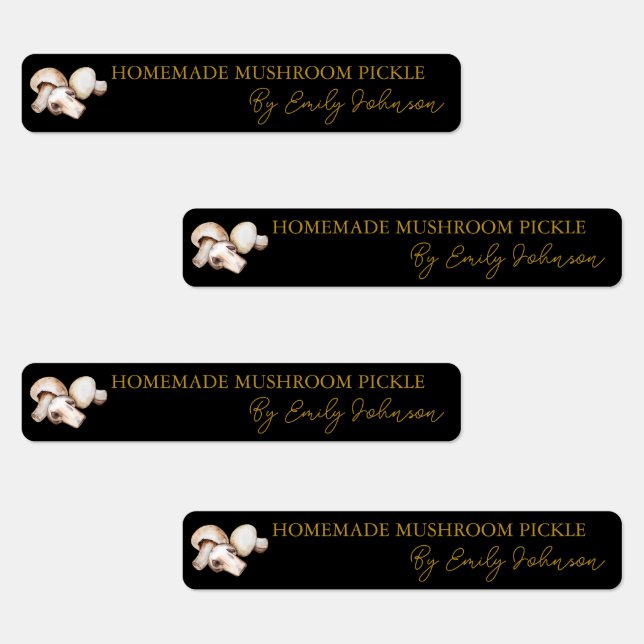 Picket de champignons fait maison Mince Étiquette (Groupe)