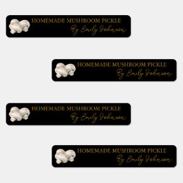 Picket de champignons fait maison Mince Étiquette